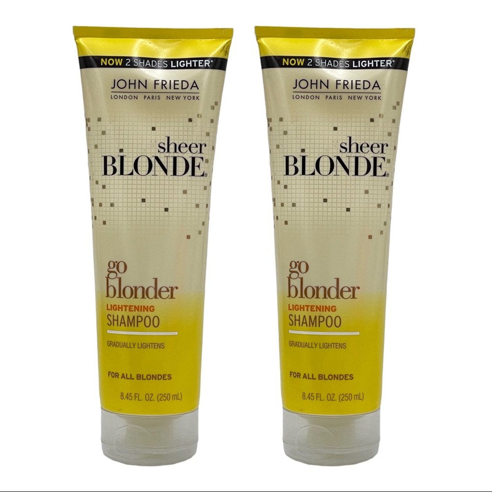 2 Pk John Frieda Sheer Blonde Go Blonder Lightening Shampoo 8.45 oz for Blondes
